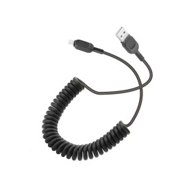 Câble USB-A vers Lightning avec cordon spirale - Noir photo 4