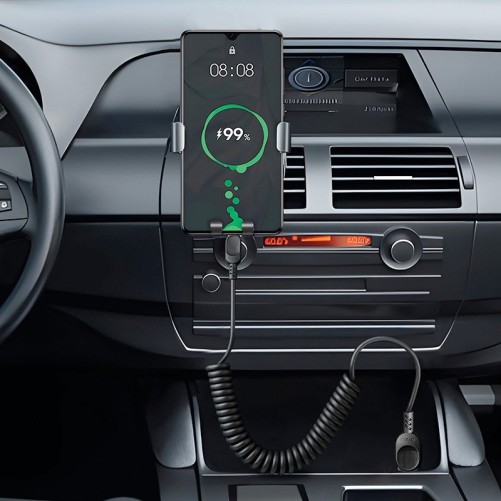 Câble USB-A vers USB-C avec cordon spirale - Noir photo 5