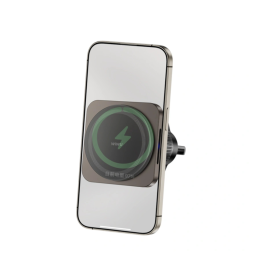 Chargeur voiture WiWU magnétique rotatif - compatible MagSafe et Qi photo 1