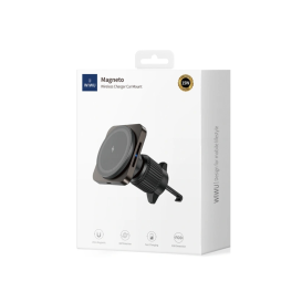 Chargeur voiture WiWU magnétique rotatif - compatible MagSafe et Qi photo 5