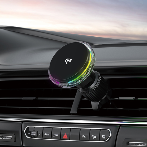 Chargeur voiture magnétique Qi2.0 WiWU smartphones MagSafe photo 5