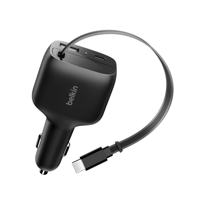 Chargeur voiture Belkin USB-C 75W - multi-appareils USB-C et USB-A - Noir photo 1