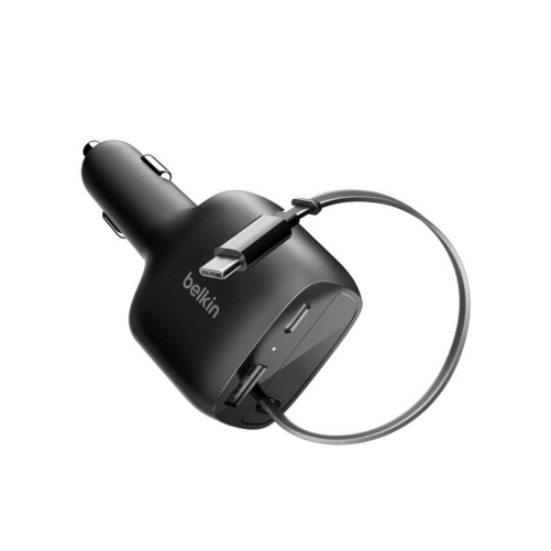 Chargeur voiture Belkin USB-C 75W - multi-appareils USB-C et USB-A - Noir photo 2
