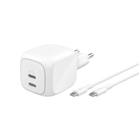 Chargeur secteur GaN 50W 2 ports avec câble USB-C 1m Belkin - Blanc photo 1