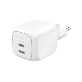 Chargeur secteur GaN 2 Ports USB-C 50W Belkin - Blanc photo 1