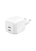 Chargeur secteur GaN 2 Ports USB-C 50W Belkin - Blanc photo 1