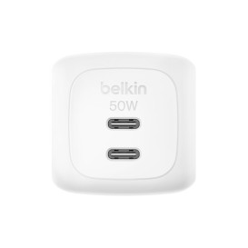 Chargeur secteur GaN 2 Ports USB-C 50W Belkin - Blanc photo 3