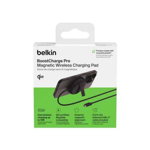 Chargeur magnétique Belkin Qi2 BoostCharge Pro 15W - Noir photo 6