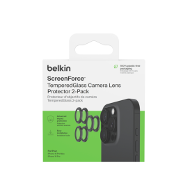 Lot de 2 verres trempés caméra arrière Belkin iPhone 16 Pro et 16 Pro Max photo 3