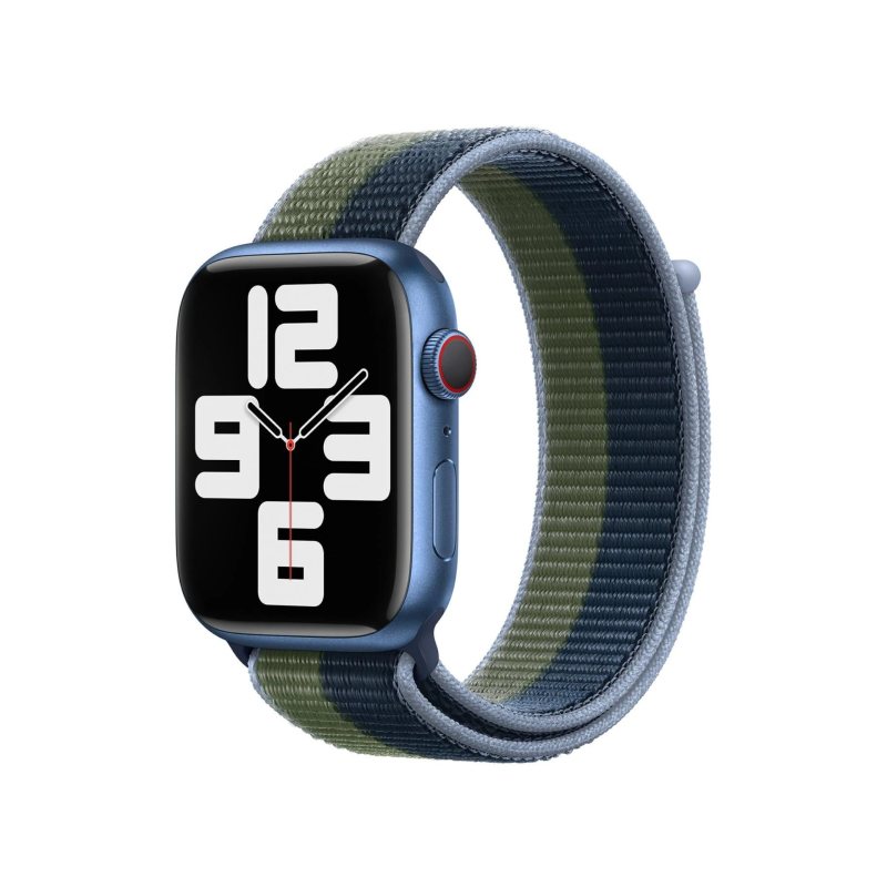 Bracelet Sport Loop Apple Watch 41mm - Bleu abysse et vert sauvage photo 1