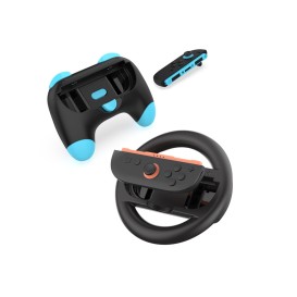 Kit lot de 2 contrôleurs Grip et 2 Volants pour Joycon Nintendo Switch photo 1