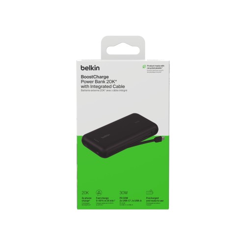 PowerBank Belkin USB vers USB-C 20.000mAh - Noir photo 4