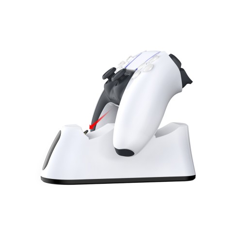 Station de recharge pour 2 manettes avec indicateur de charge PS5 DualSens photo 2