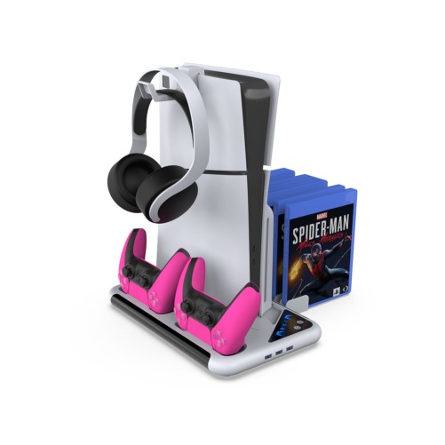 Support console avec recharge manette et support jeux PlayStation PS5 - PS5 SLIM photo 1