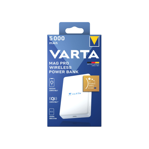 PowerBank Varta Mag Pro magnétique 5.000mAh - compatible MagSafe et Qi - Blanc photo 6