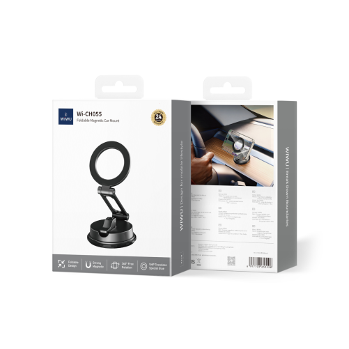 Support magnétique pliable à ventouse WiWU smartphones photo 3