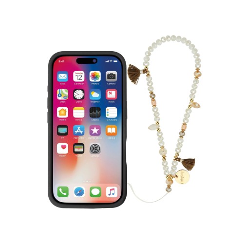 Bracelet chaîne courte 40cm Abby - Crème photo 2