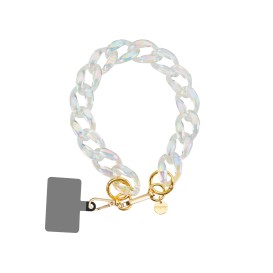 Bracelet chaîne courte 40cm April - Blanc photo 1