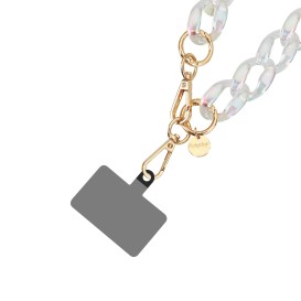 Bracelet chaîne courte 40cm April - Blanc photo 3