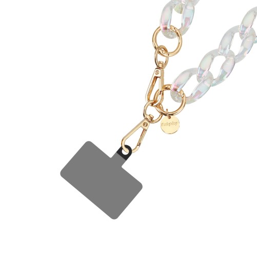 Bracelet chaîne courte 40cm April - Blanc photo 3