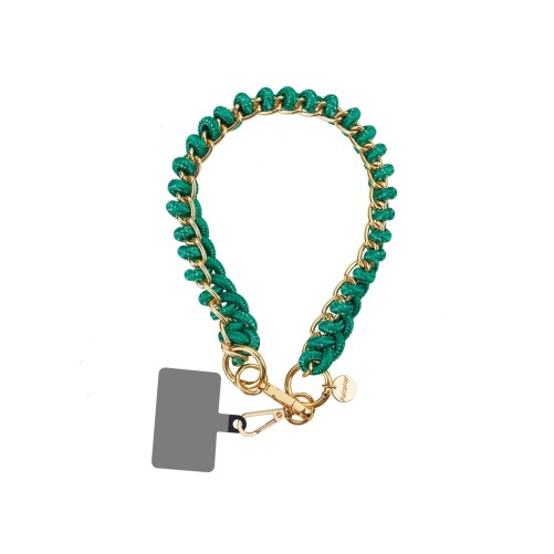 Bracelet chaîne courte 40cm Shelby - Vert photo 1