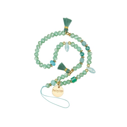 Bracelet chaîne courte 40cm Abby - Vert photo 1
