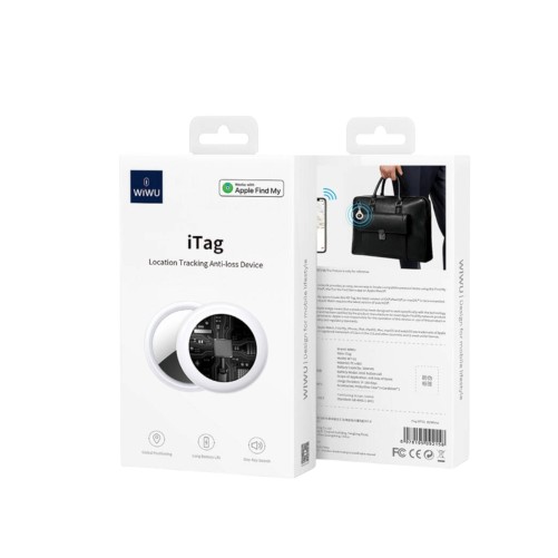 Traceur GPS WiWU iTag - Compatible Apple Find My - Blanc photo 2