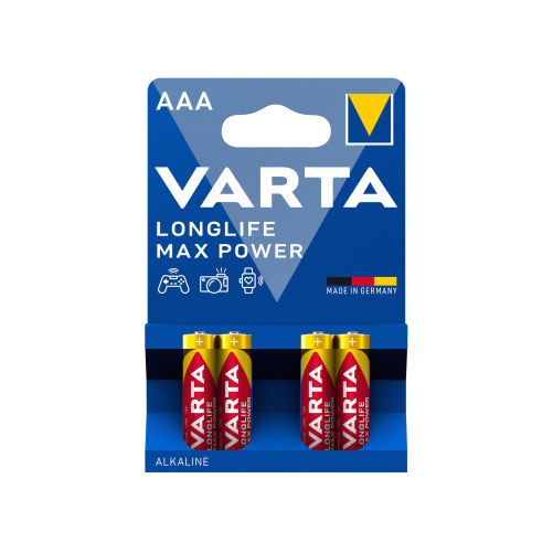 Pack 4 piles alcalines VARTA AAA Longlife Max Power photo 2