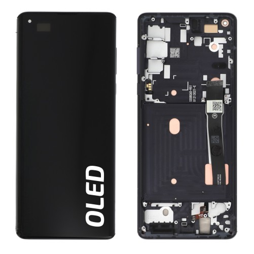 Ecran avec châssis Motorola Edge 2020 - Officiel reconditionné - Noir photo 2