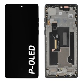 Ecran avec châssis Motorola Edge 50 Fusion - Officiel reconditionné - Bleu photo 1