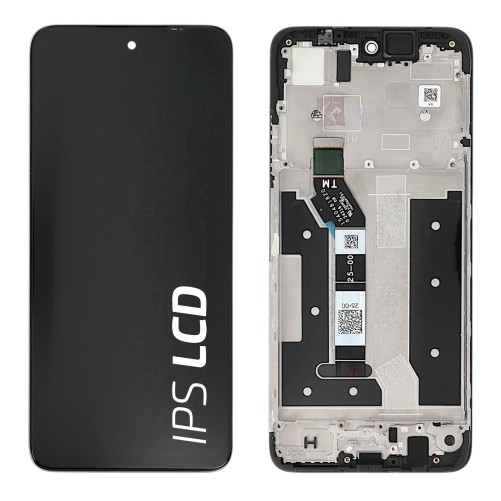 Ecran avec châssis Motorola G35 5G - Officiel reconditionné - Noir photo 1