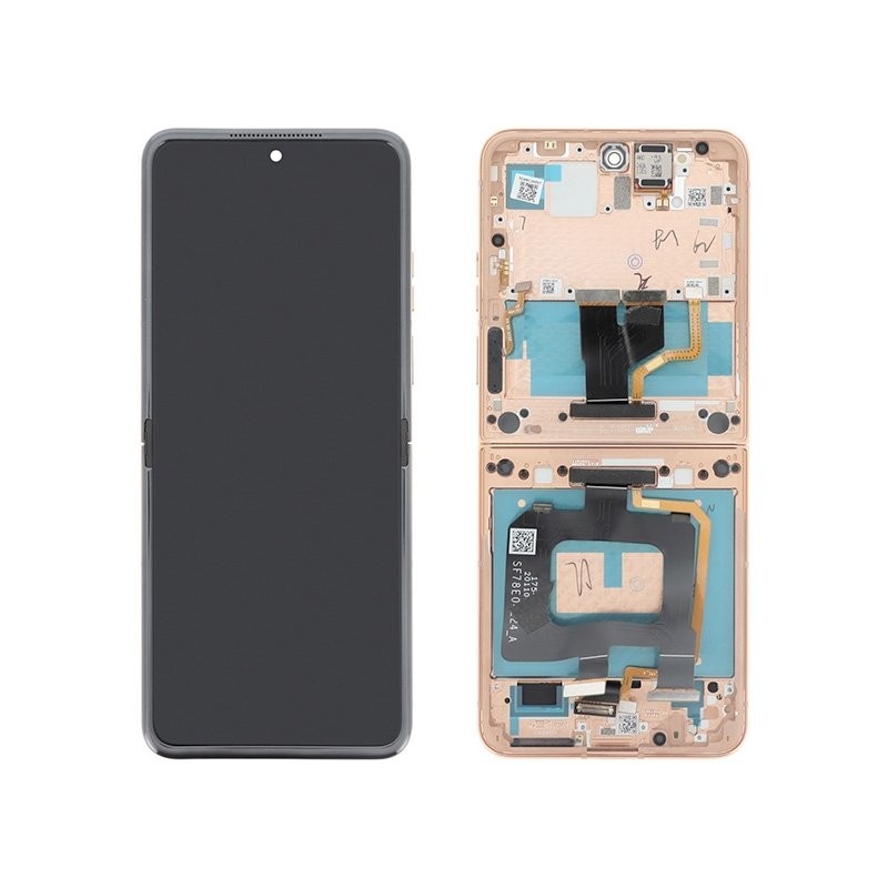 Bloc écran avec châssis officiel Motorola Razr 50 Ultra - Rose photo 1