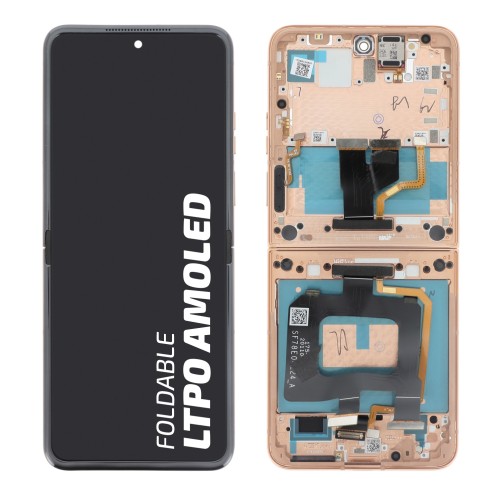 Bloc écran avec châssis officiel Motorola Razr 50 Ultra - Rose photo 2