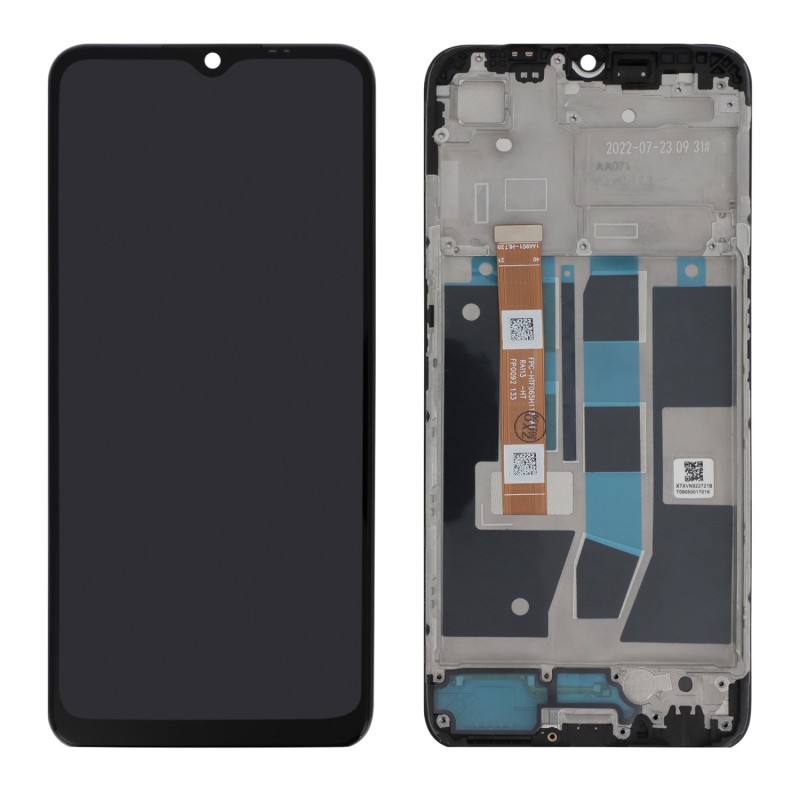 Ecran avec châssis officiel Oppo A16s - Noir photo 1