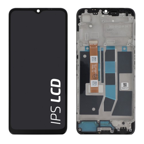Ecran avec châssis officiel Oppo A16s - Noir photo 2
