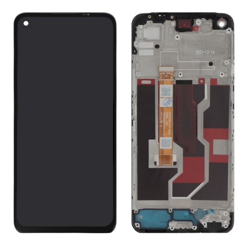 Ecran avec châssis officiel Oppo A96 - Noir photo 2