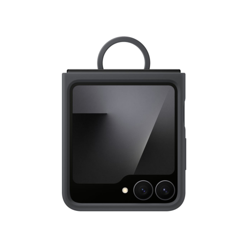 Coque Silicone Avec Anneau Samsung Galaxy Z Flip7 FE et Z Flip 6 - Noir photo 2