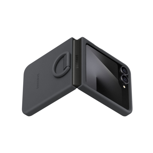 Coque silicone avec anneau Samsung Galaxy Z Flip7 - Noir photo 3