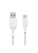 Câble USB C tressé Blanc - 2m photo 1
