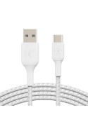 Câble USB C tressé Blanc - 2m photo 2