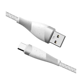 Câble USB C tressé Blanc - 1m photo1