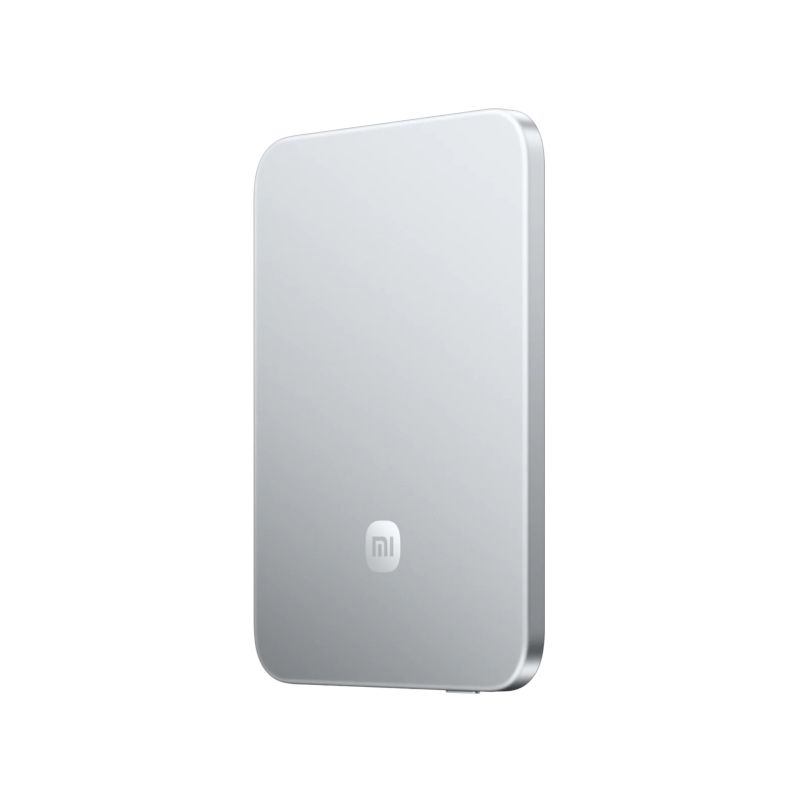 Powerbank magnétique Xiaomi UltraThin 5000 mAh Silicium Carbone - Finition Argent