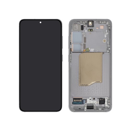 Ecran avec châssis (Officiel) Gris - Samsung Galaxy S25