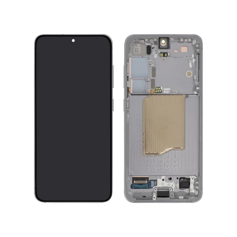 Ecran avec châssis (Officiel) Gris - Samsung Galaxy S25