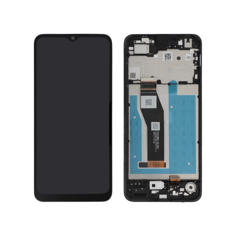 Ecran avec châssis Motorola Moto E13 - Officiel - Noir photo 1