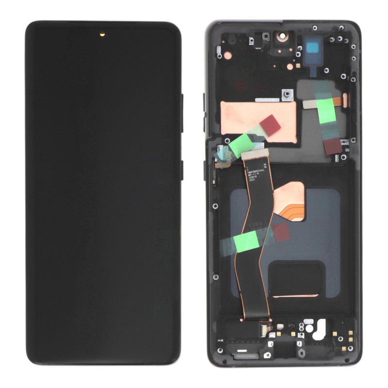 Ecran avec châssis (Soft OLED) Noir - Galaxy S21 Ultra