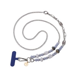 Collier Universel en Chaîne Longue Sabina pour Smartphone - Bleu Marine photo 1