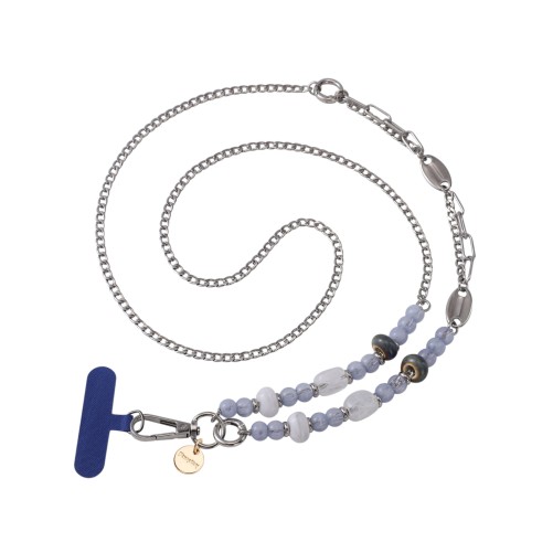 Collier Universel en Chaîne Longue Sabina pour Smartphone - Bleu Marine photo 2