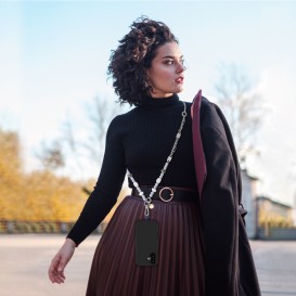 Collier Universel en Chaîne Longue Sabina pour Smartphone - Bleu Marine photo 6
