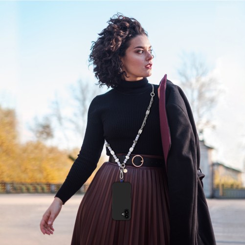 Collier Universel en Chaîne Longue Sabina pour Smartphone - Bleu Marine photo 6